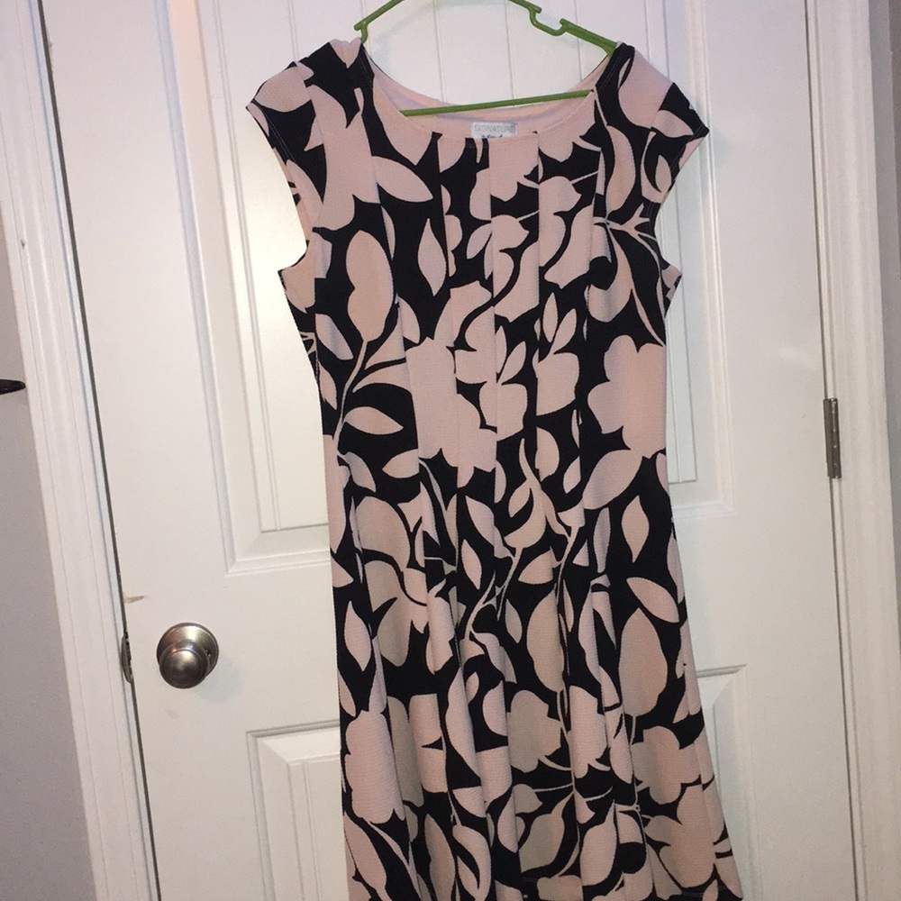 pink and black dress